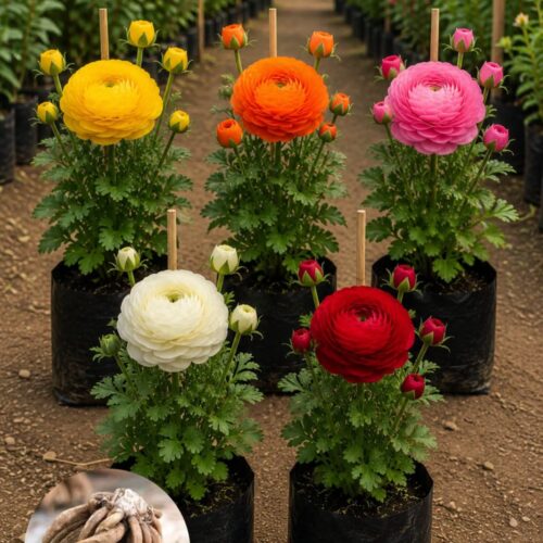 Ranunculus Bulbs (Pack of 6 Different Colours)